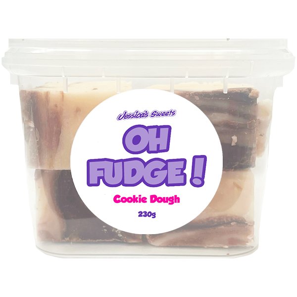 Jessica's Oh Fudge! Cookie Dough Flavour Fudge 230g Tub - Jessica's Sweets