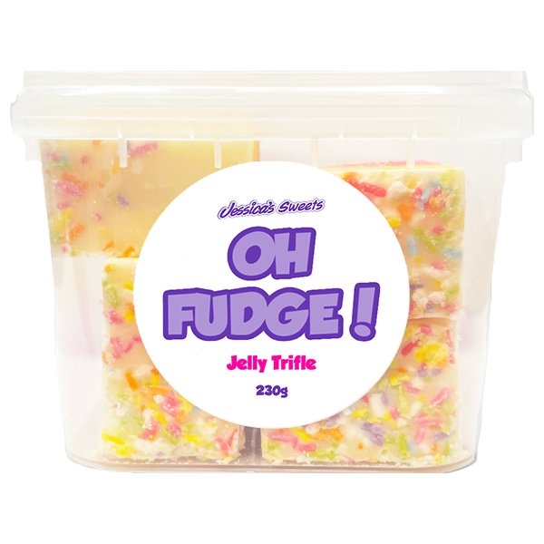 Jessica's Oh Fudge! Jelly Trifle Flavour Fudge 230g Tub - Jessica's Sweets