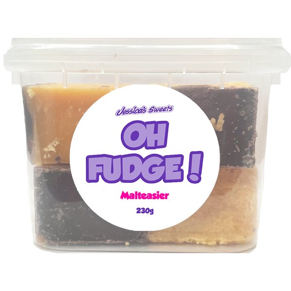Jessica's Oh Fudge! Malteasier Flavour Fudge 230g Tub - Jessica's Sweets
