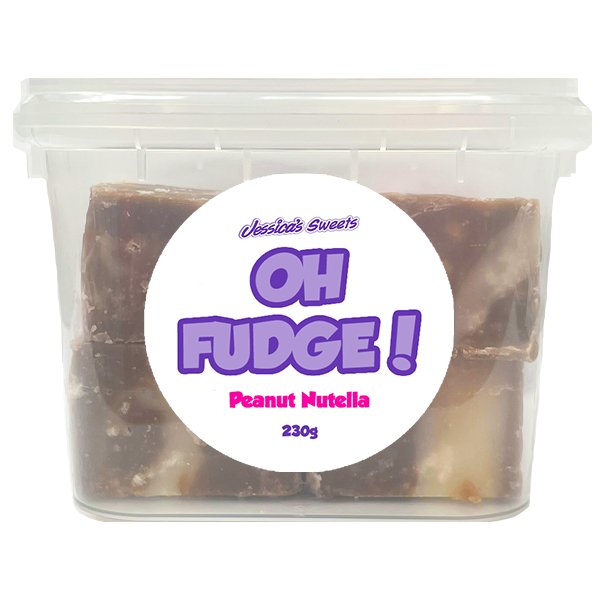 Jessica's Oh Fudge! Peanut Nutella Flavour Fudge 230g Tub - Jessica's Sweets