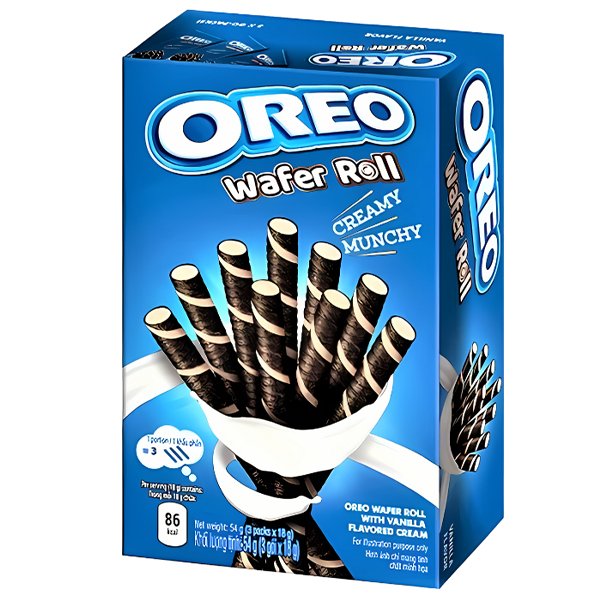 Oreo Vanilla Wafer Roll 54g - Jessica's Sweets