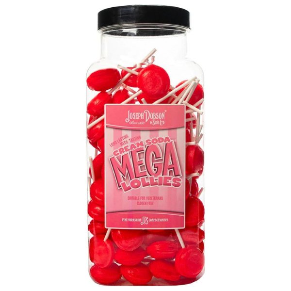 Dobson Cream Soda Lollies Jar - 90 Count - Jessica's Sweets