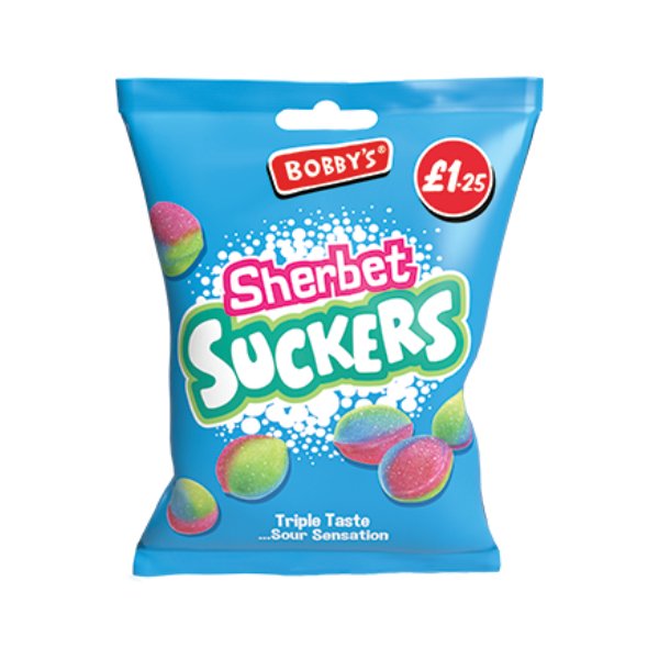 Bobby's Sherbet Suckers 130g - Jessica's Sweets