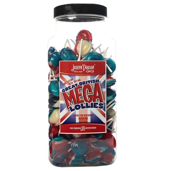 Great British Mix Lollies Jar - 90 Count - Jessica's Sweets