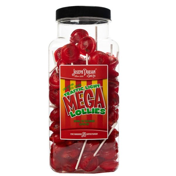 Dobson Traffic Light Lollies Jar - 90 Count - Jessica's Sweets