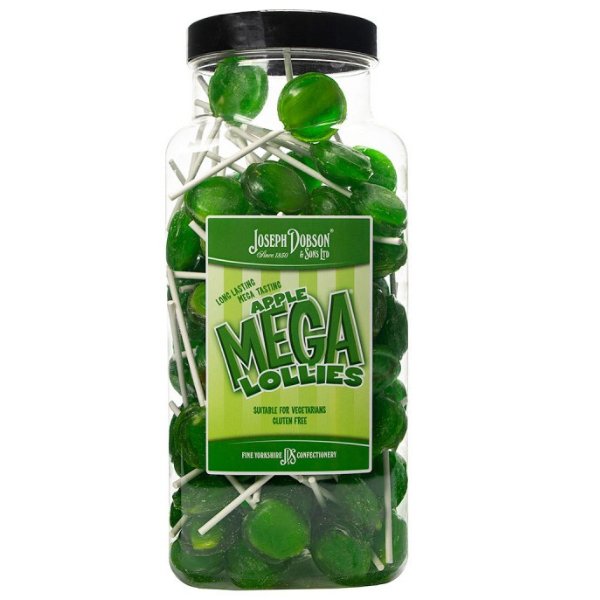 Dobson Apple Lollies Jar - 90 Count - Jessica's Sweets
