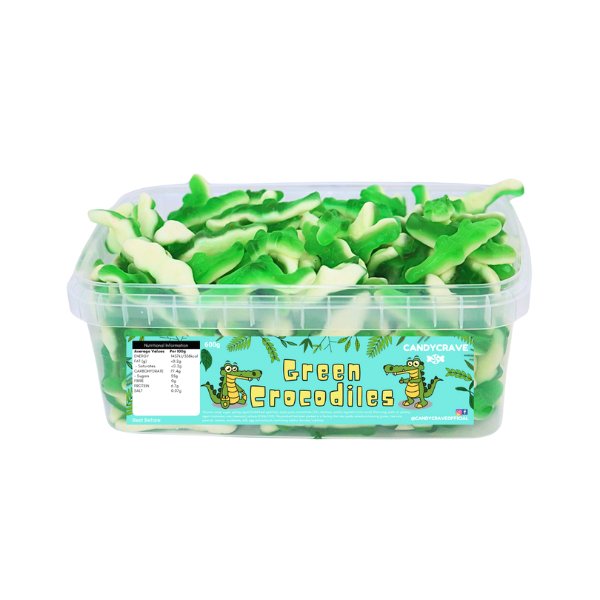Candy Crave Green Crocodiles Tub 600g - Jessica's Sweets