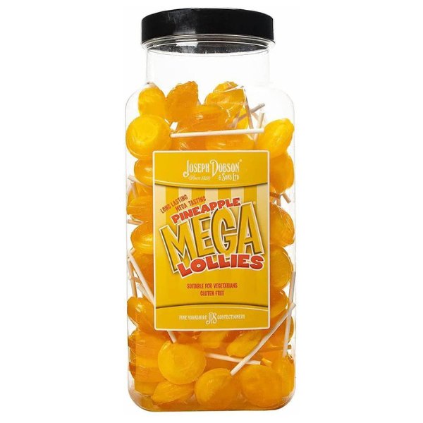 Dobson Pineapple Lollies Jar - 90 Count - Jessica's Sweets