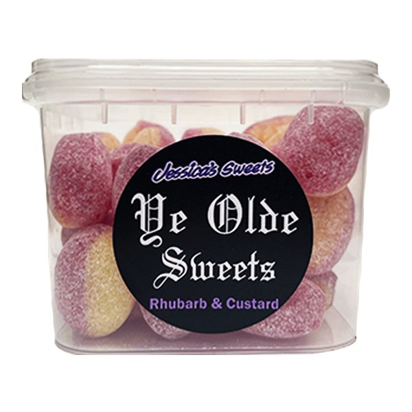 Jessica's Sweets Ye Olde Sweets Rhubarb and Custard 250g - Jessica's Sweets