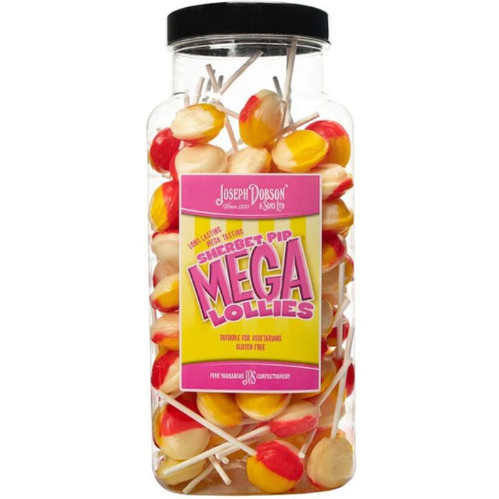 sherbet pips flavoured lolly jar