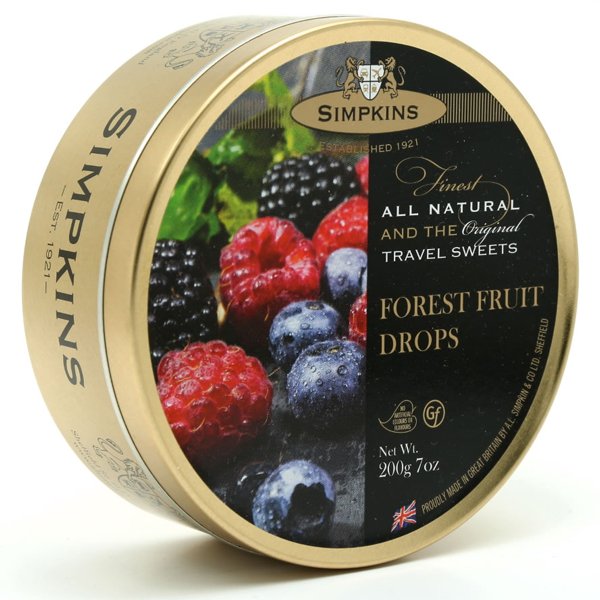 Simpkins Forest Fruit Drops Tin 200g