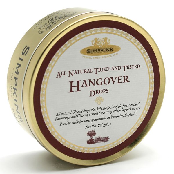 Simpkis All Natural Tried and Tested Hangover Drops Tin 200g - Jessica's Sweets