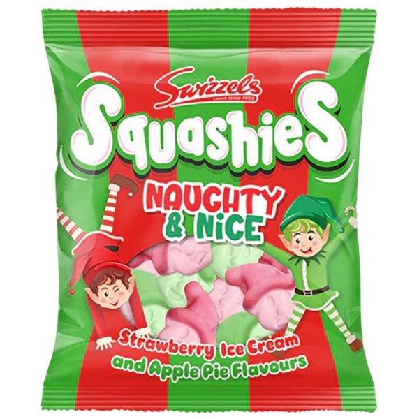 Swizzels Squashies Christmas Naughty & Nice Elves 120g - Jessica's Sweets