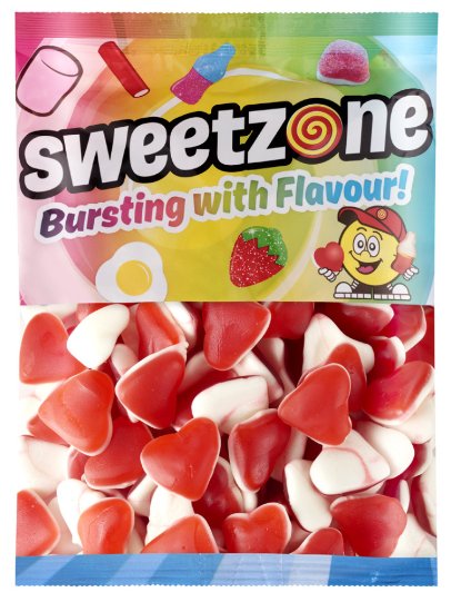 Sweetzone Strawberry & Cream Hearts 1kg - Jessica's Sweets