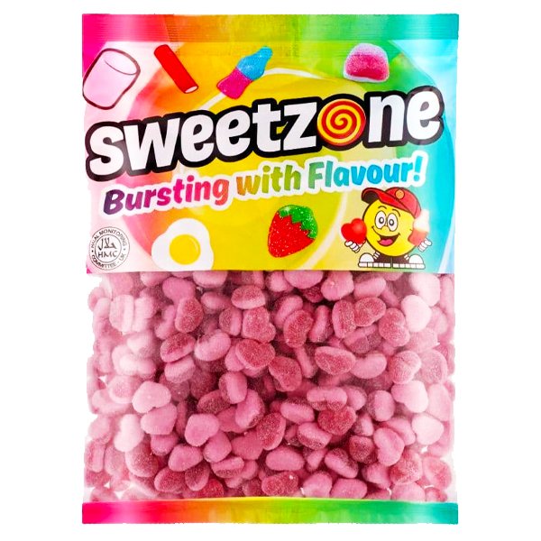 1kg SWEETZONE STRAWBERRY HEART SHAPED SWEETS