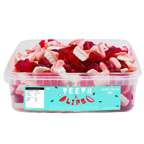 Candy Crave Teeth and Lips Tub 600g - Jessica's Sweets