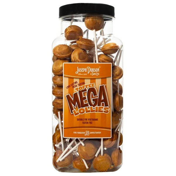 Dobson Toffee Mega Lollies Jar - 90 count - Jessica's Sweets