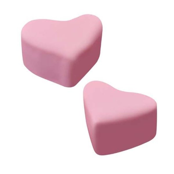 Vidal Strawberry Flavour Enrobed Mallow Hearts - Jessica's Sweets