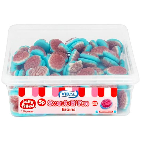 Vidal Jelly Filled Brains Tub 120 Pieces - Jessica's Sweets