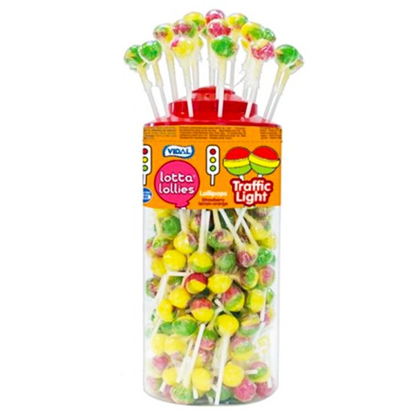 Vidal Traffic Light Lollipops 150 Count - Jessica's Sweets