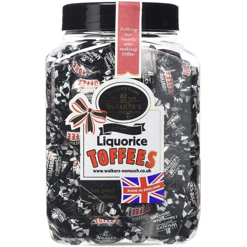 Walkers Liquorice Toffee Jar 1.25Kg - Jessica's Sweets