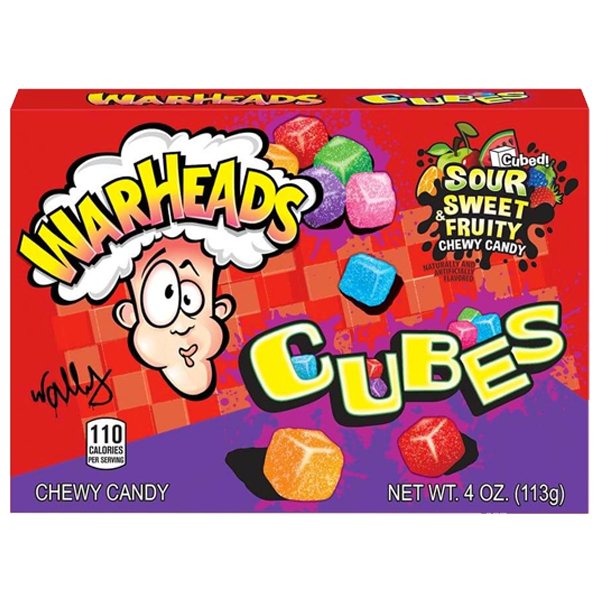 Warheads Sour Chewy Cubes 113g - Jessica's Sweets