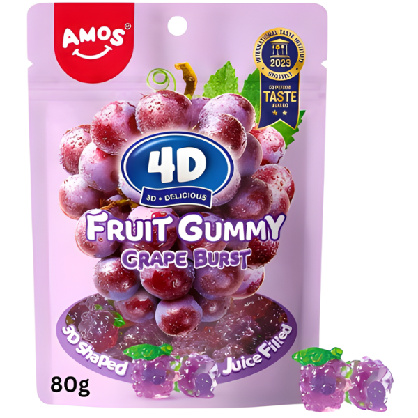 Amos 4D Gummy Grape Burst 80g