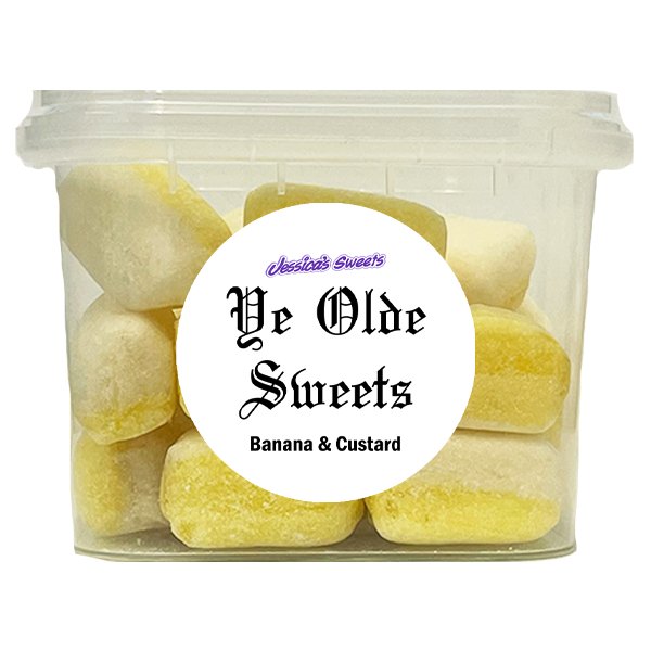Jessica's Sweets Ye Olde Sweets Banana & Custard 196g - Jessica's Sweets