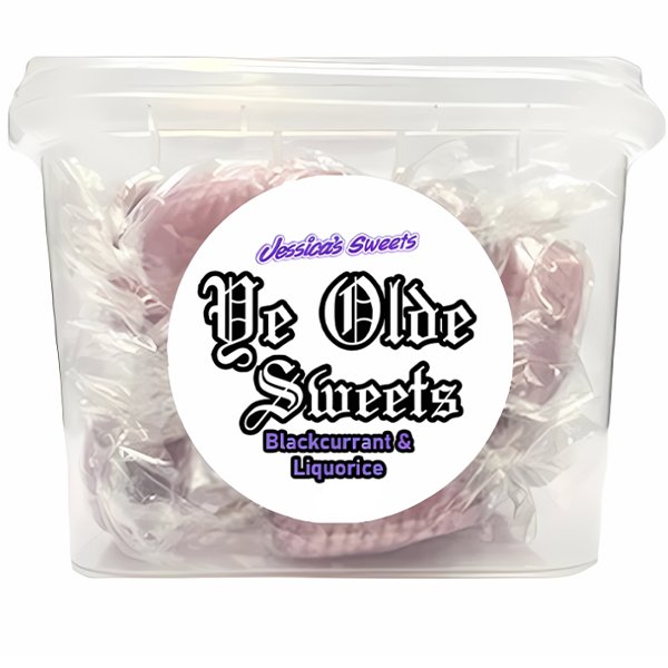 Jessica's Sweets Ye Olde Sweets Blackcurrant & Liquorice 148g - Jessica's Sweets