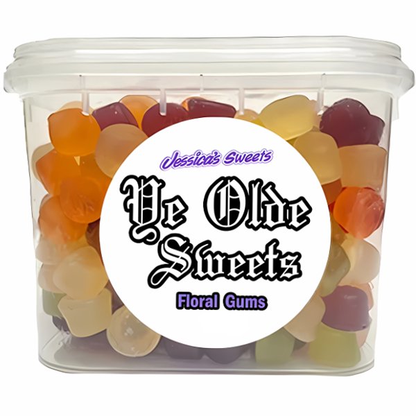 Jessica's Sweets Ye Olde Sweets Floral Gums 180g - Jessica's Sweets