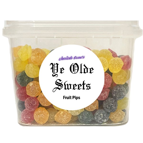 Jessica's Sweets Ye Olde Sweets Fruit Pips 190g - Jessica's Sweets