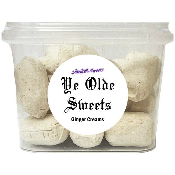 Jessica's Sweets Ye Olde Sweets Ginger Creams 154g - Jessica's Sweets
