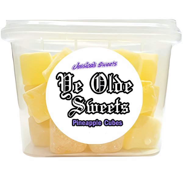 Jessica's Sweets Ye Olde Sweets Pineapple Cubes 240g - Jessica's Sweets