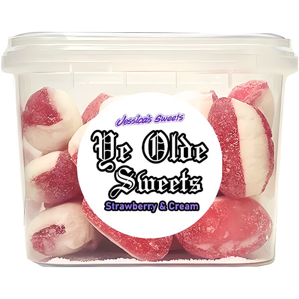 Jessica's Sweets Ye Olde Sweets Strawberry & Cream 170g - Jessica's Sweets