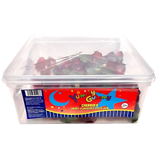 Yummy Gummy Cherries Tub - Jessica's Sweets